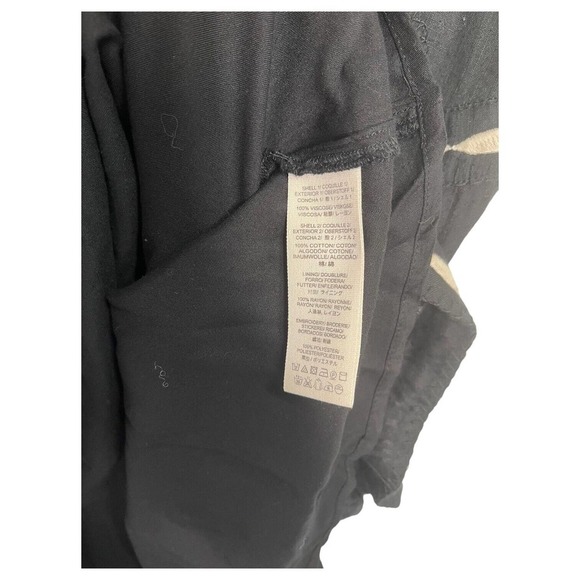 Free People Dress Womens 2 Delightful Birds Of A Feather Embroidered Flare Black - Picture 9 of 16